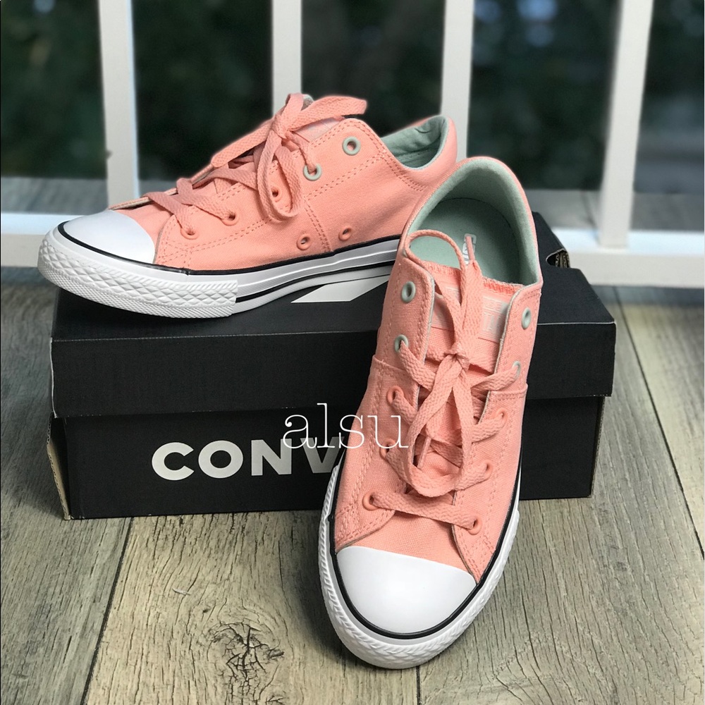 NWT Converse Ctas Madison OX Pale Coral   J/W - Picture 3 of 7